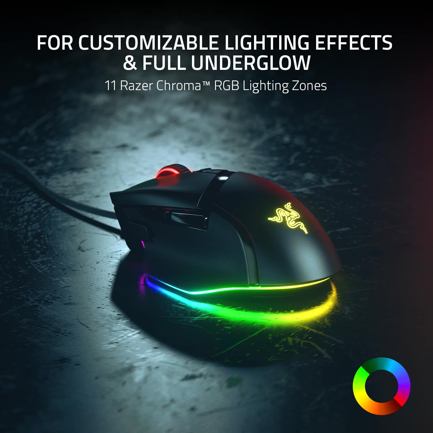 FOR CUSTOMIZABLE LIGHTING EFFECTS & FULL UNDERGLOW 11 Razer Chroma TM RGB Lighting Zones