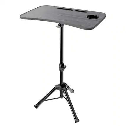 Front. Purely - Purely S90 Laptop or Projector Tripod Floor Stand, Black - Black.
