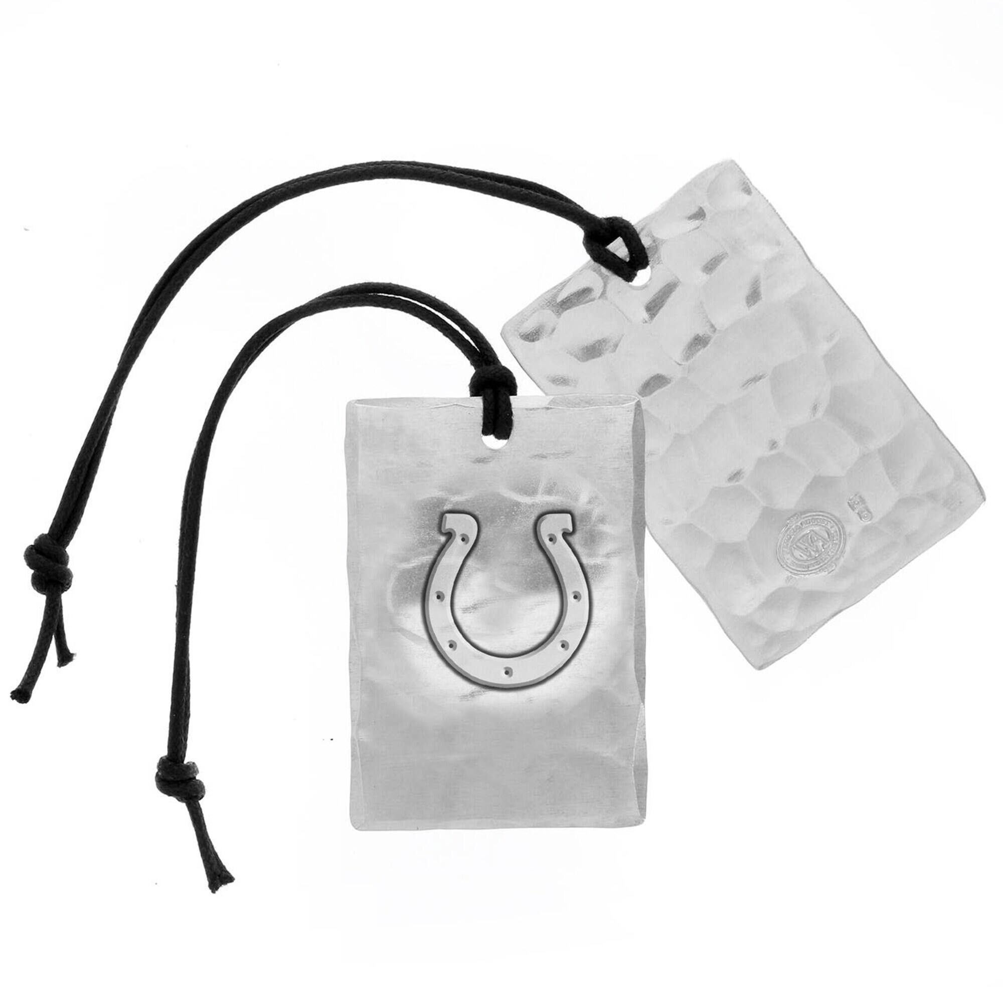 Front. Wendell August Forge - Indianapolis Colts Bag Tag - Silver.