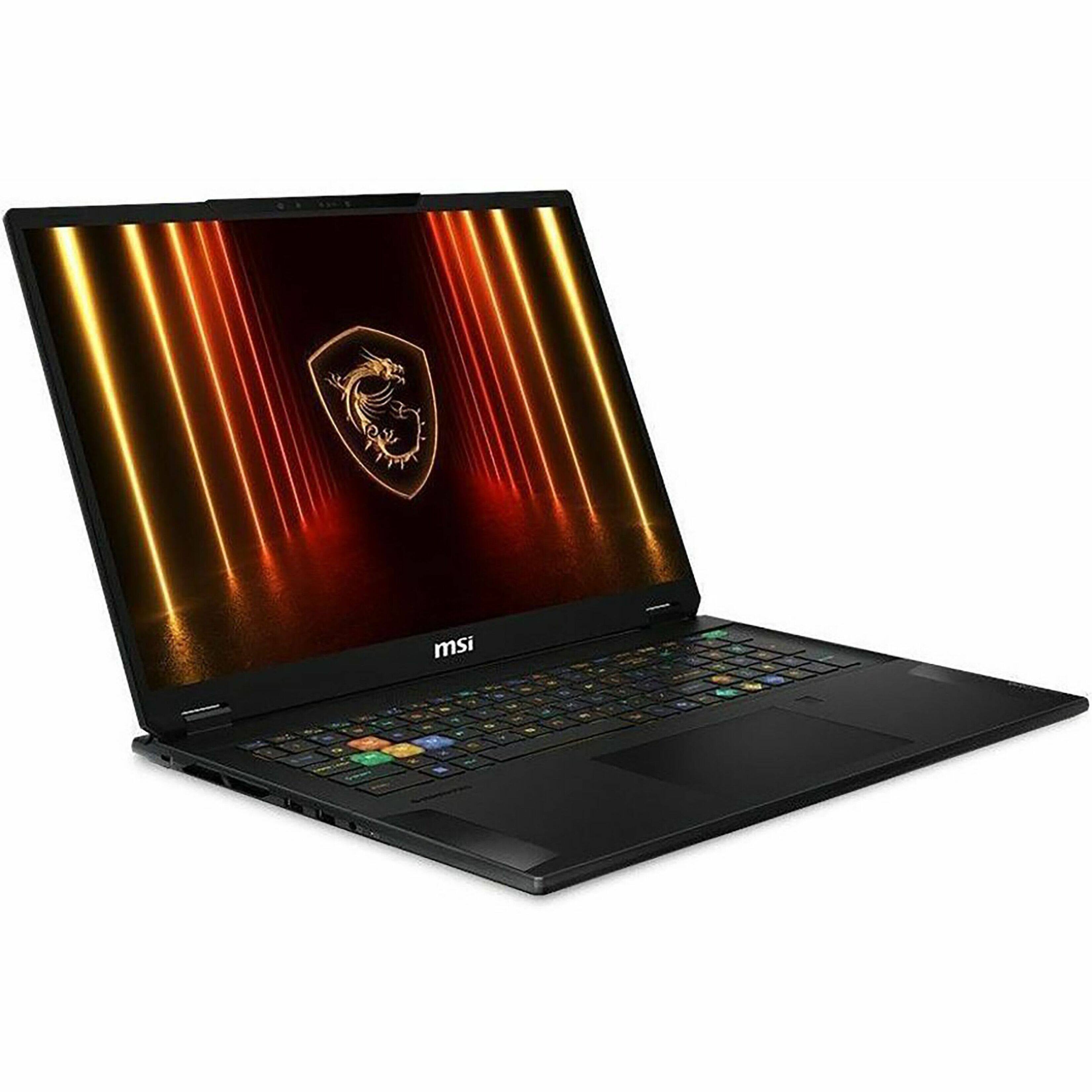Alt View 16. MSI - 18" Gaming Laptop 3840 x 2400 - AMD Ryzen AI 9 HX 370 with 64GB Memory - GeForce RTX 5080 - 2 TB SSD - Midnight Black, Black.