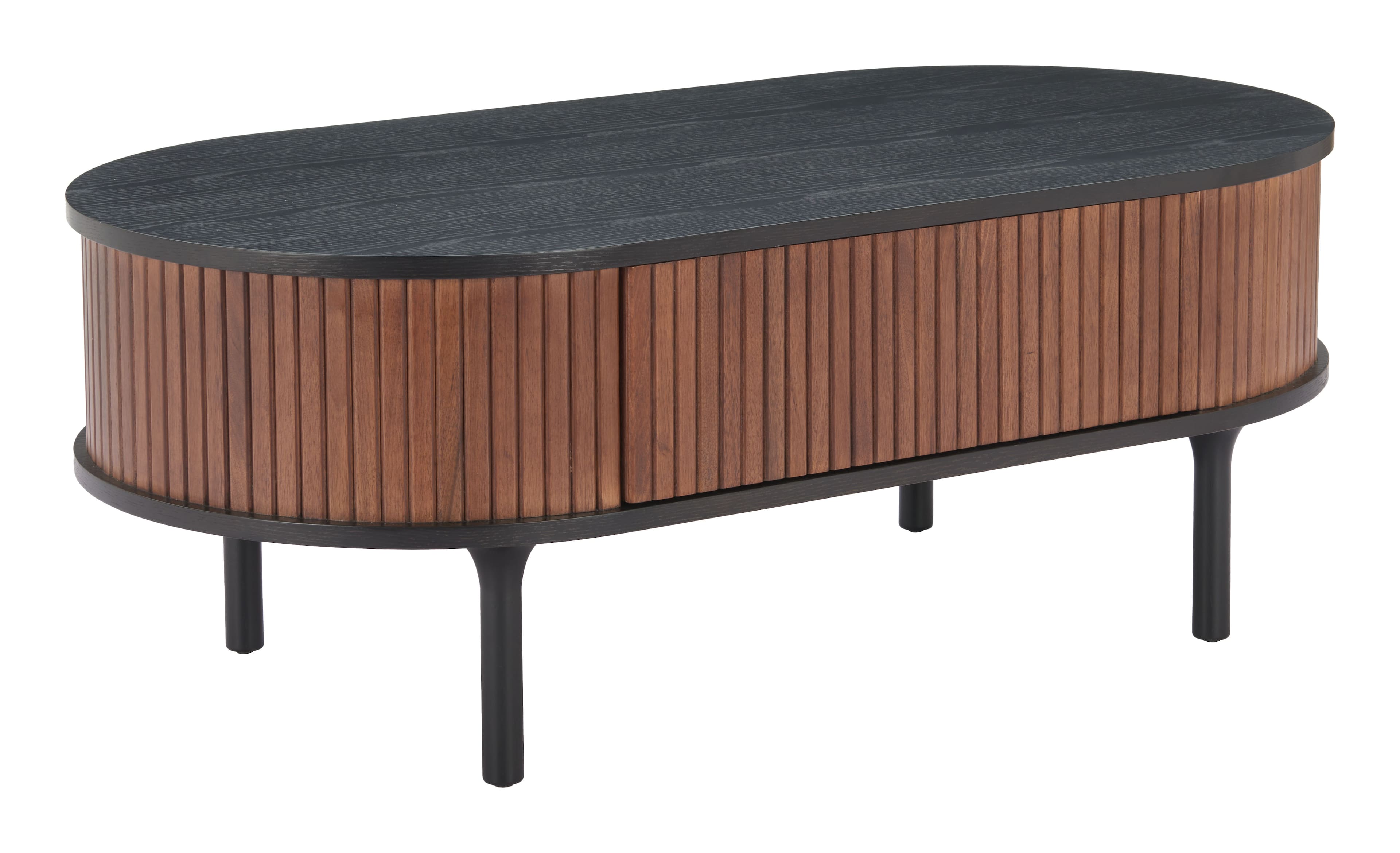Hivvago - Koriana Coffee Table - Black & Walnut