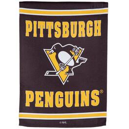 Evergreen Enterprises - Pittsburgh Penguins 28" x 44" Double-Sided Embossed Suede House Flag - Multicolor