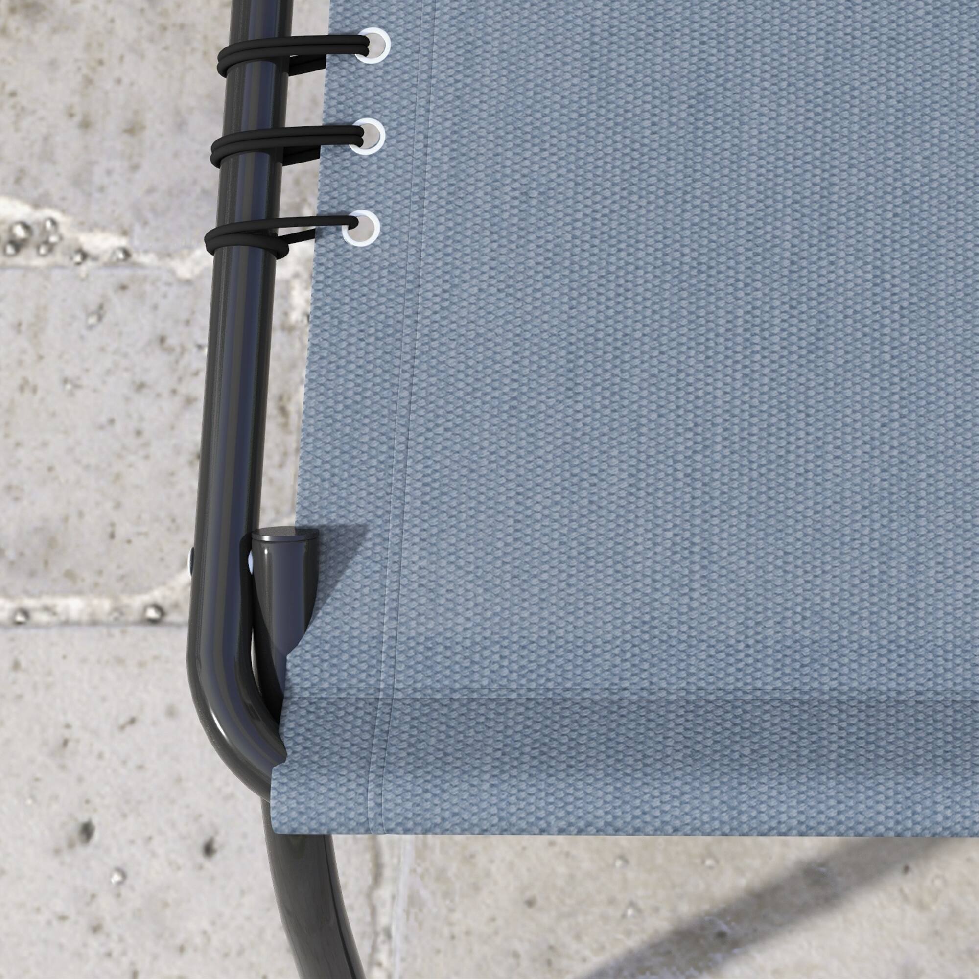 Alt View 8. Outsunny - Folding Chaise Lounge Chair, Patio Sun Tanning Chair, Outdoor Chaise Lounger with 4-Position Reclining Back - Gray.