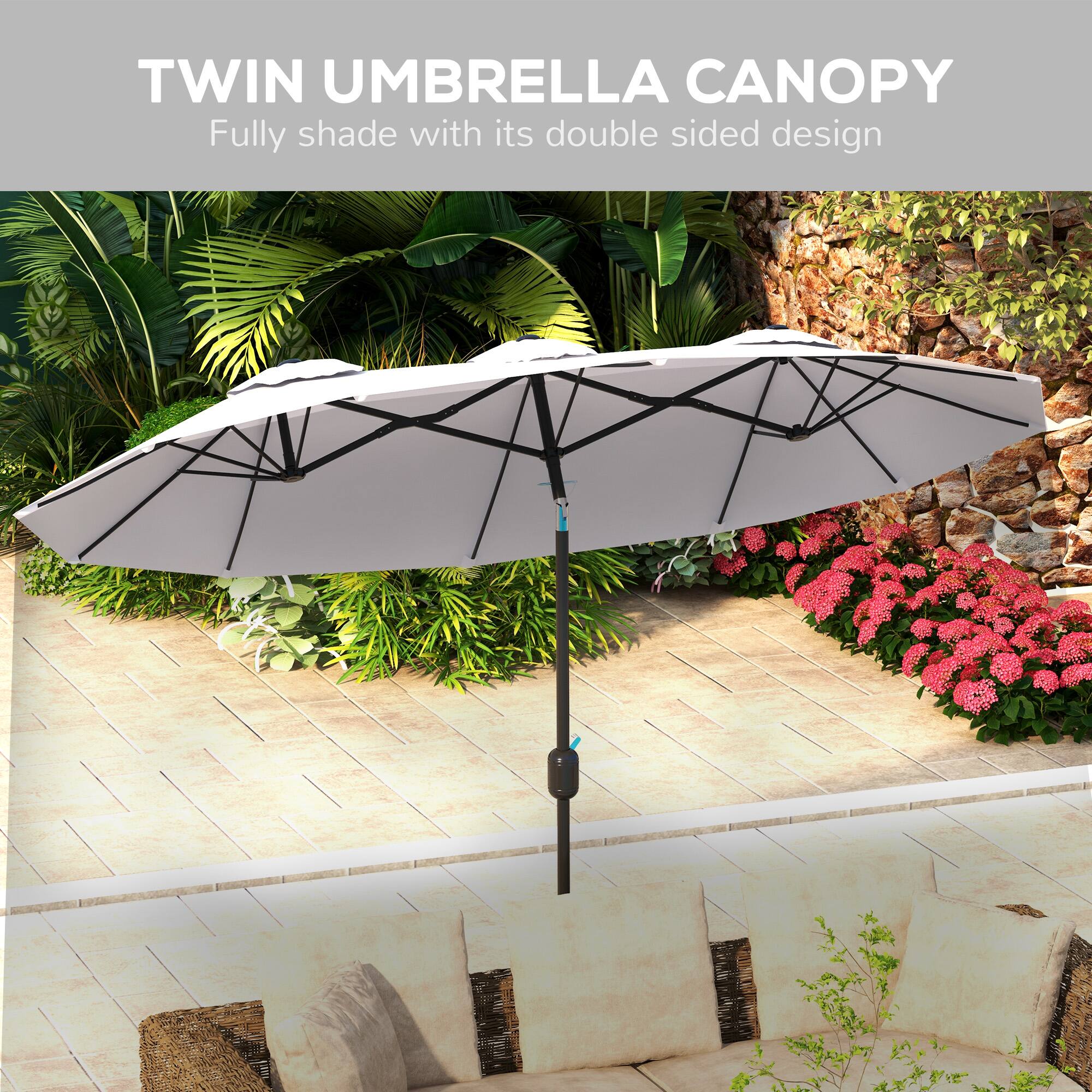 TWIN UMBRELLA CANOPY
Fully shade with its double sided design