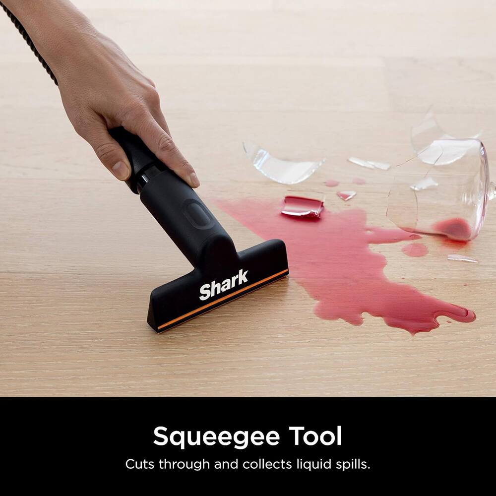 Shark Squeegee Tool  
Cuts through and collects liquid spills.