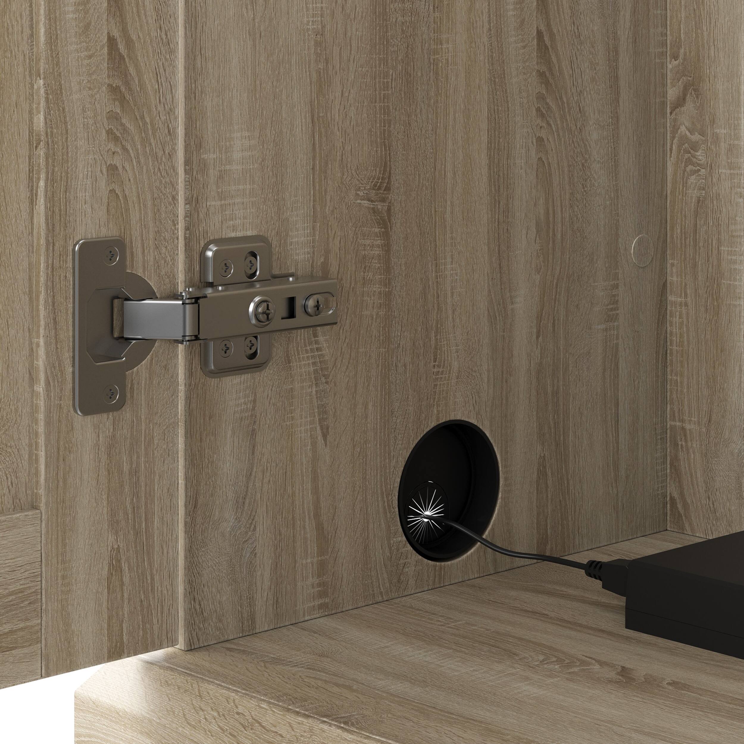 Alt View 10. Famapy - Smart Lift TV Cabinet for Up to 50 Inch TV, Remote Control Media Console with Hidden Storage Entertainment Center - Wooden.