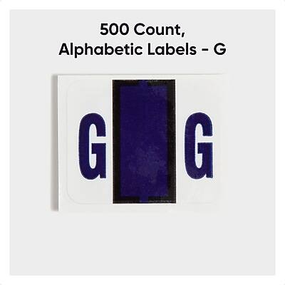 500 Count, Alphabetic Labels - G