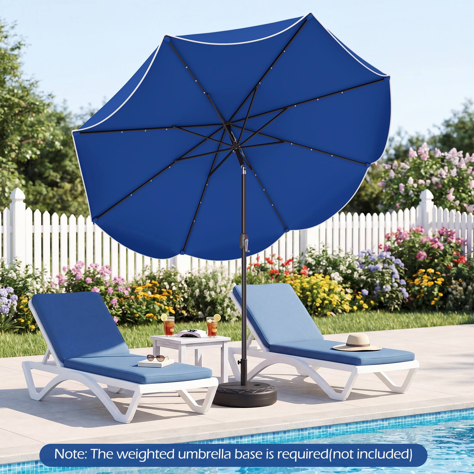 Note: The weighted umbrella base is required (not included)