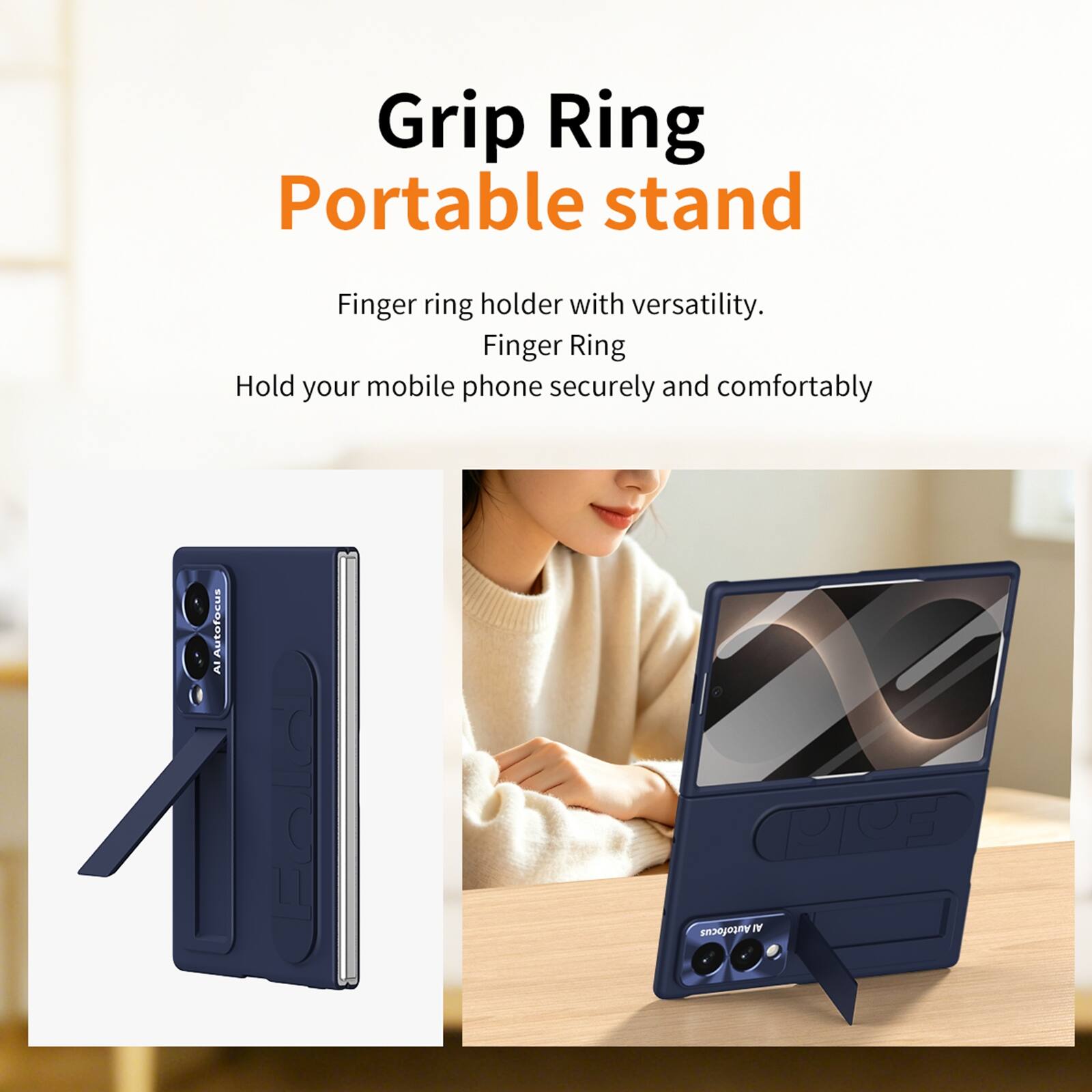 Grip Ring Portable stand

Finger ring holder with versatility. Finger Ring Hold your mobile phone securely and comfortably

AI Autofocus
Fold
Autofocus AI