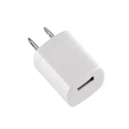 Front. Qixxronics - USB Wall Charger Cube, Single Port Travel Charging Adapter Compatible iPhone 13 12 11 Pro Max SE XS XR X 8 7 6 6S Plus - White.
