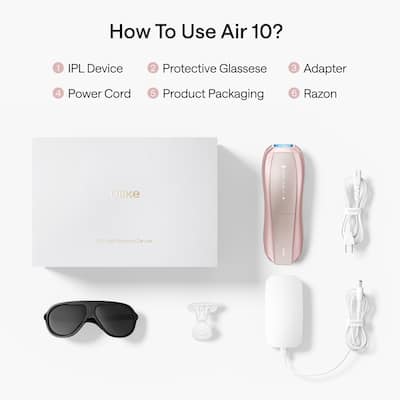 Ulike Air10 Ice Cooling IPL Hair Removal Device Pink UI20 RE Ulike Air10 Ice Cooling IPL Hair Removal Device Pink UI20 RE