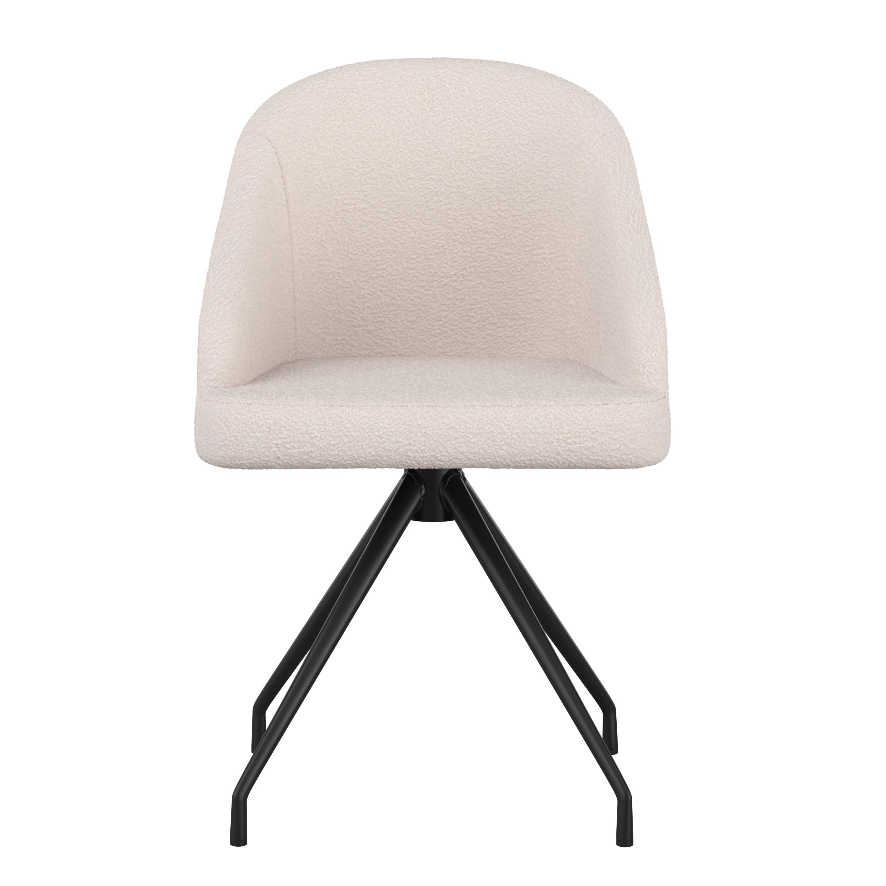 Alt View 20. Martha Stewart - Sora Boucle Upholstered Office Chair - White Boucle/Oil Rubbed Bronze.