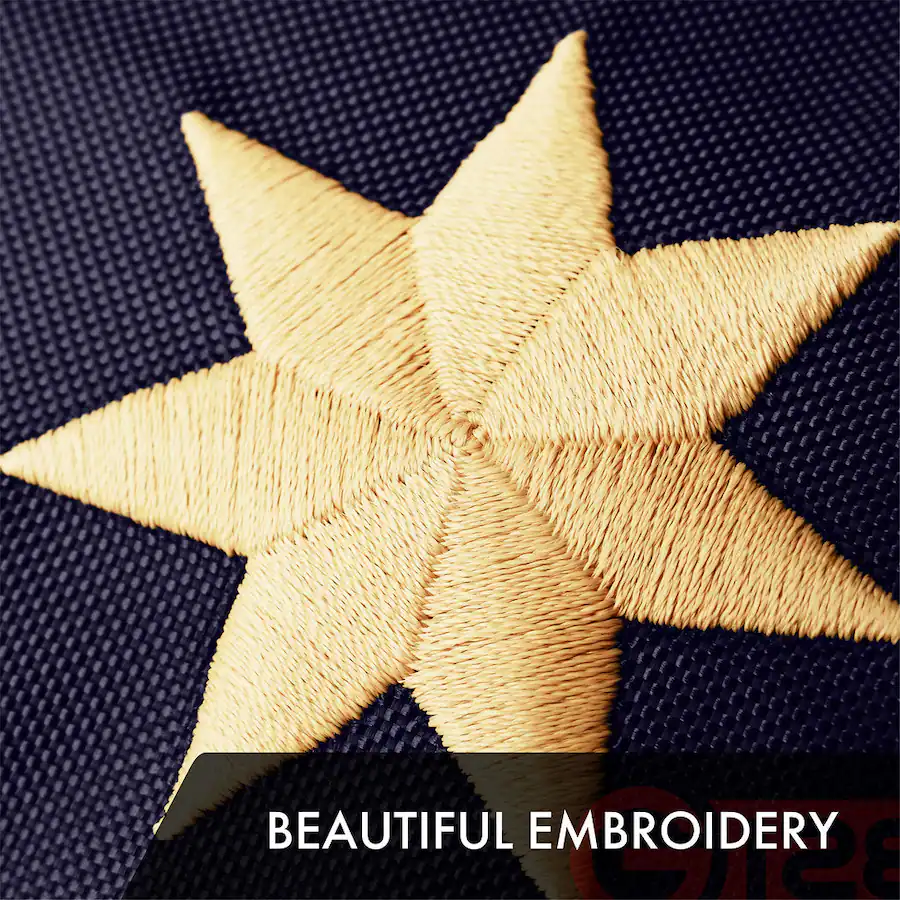 G128 2 Pack Bennington 76 4x6 ft Embroidered Polyester Flag with Brass ...