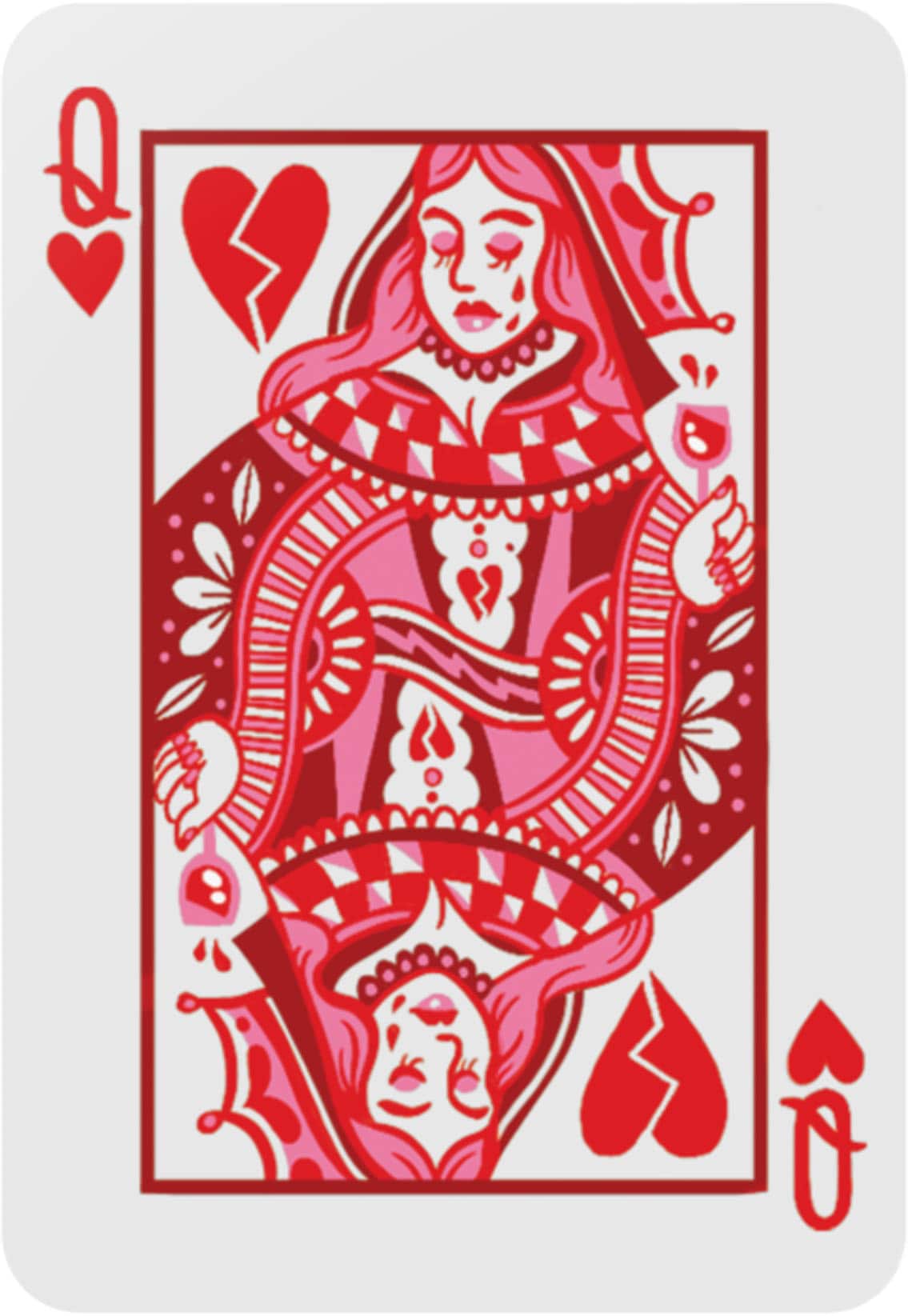 Alt View 1. PopSockets - Adhesive PopGrip Universal Grip & Stand for Cell Phones - Heartbreaker Queen.