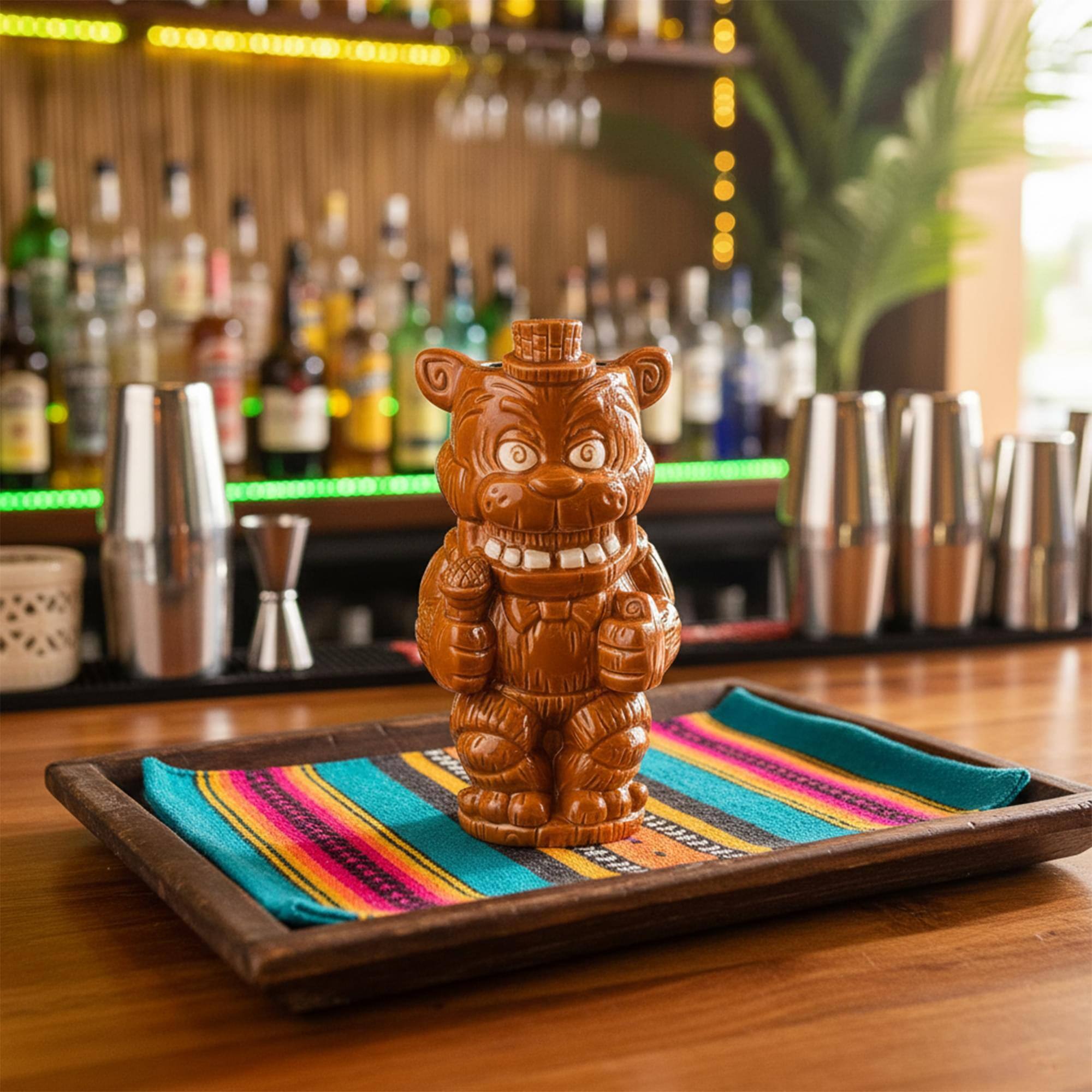 Alt View 10. ThinkGeek - Geeki Tikis Five Nights At Freddy's Freddy Fazbear 16-Ounce Ceramic Mug - Orange.