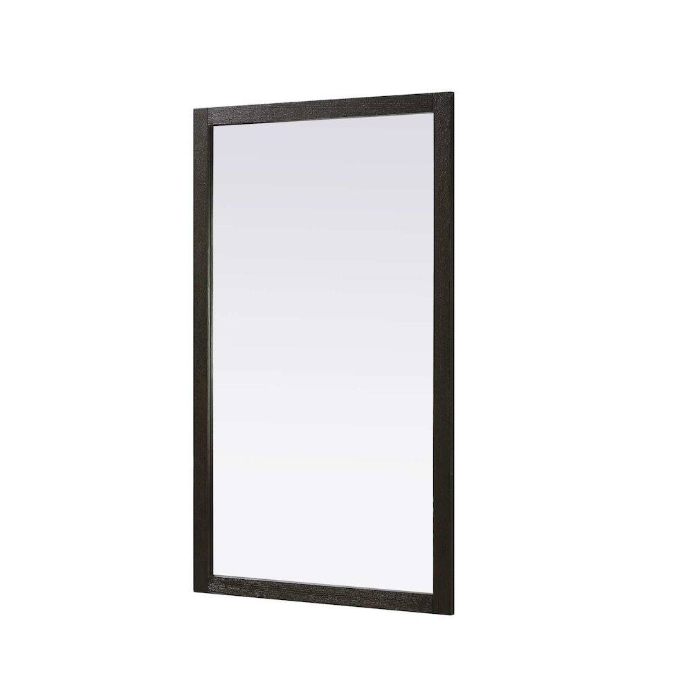 Alt View 2. Elegant Kitchen and Bath - Noah Wooden Rectangle Mirror 60 x 36 in Chocolate Oak - Chocolate Oak.