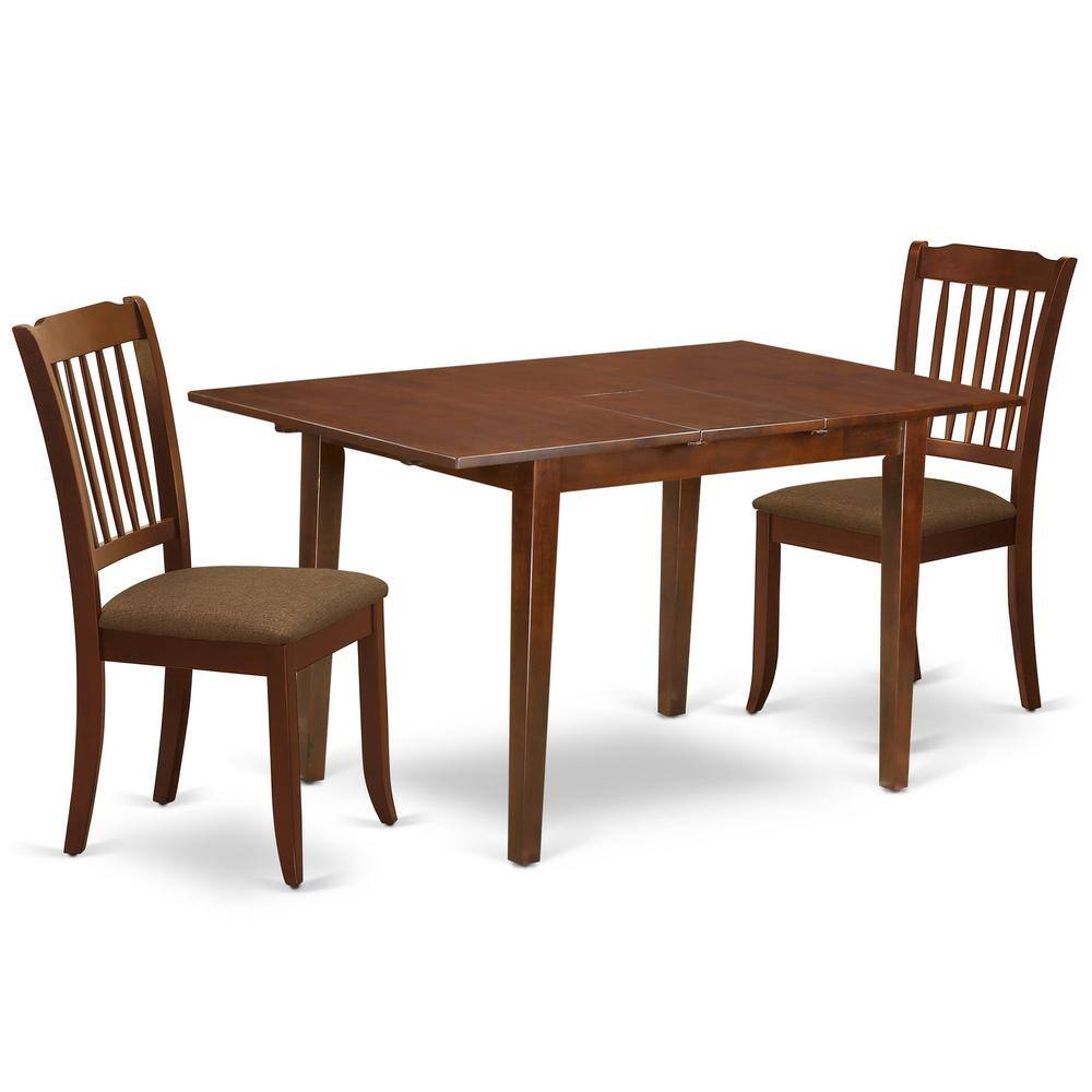 Back. East West Furniture - Dining Room Set Mahogany - Brown.