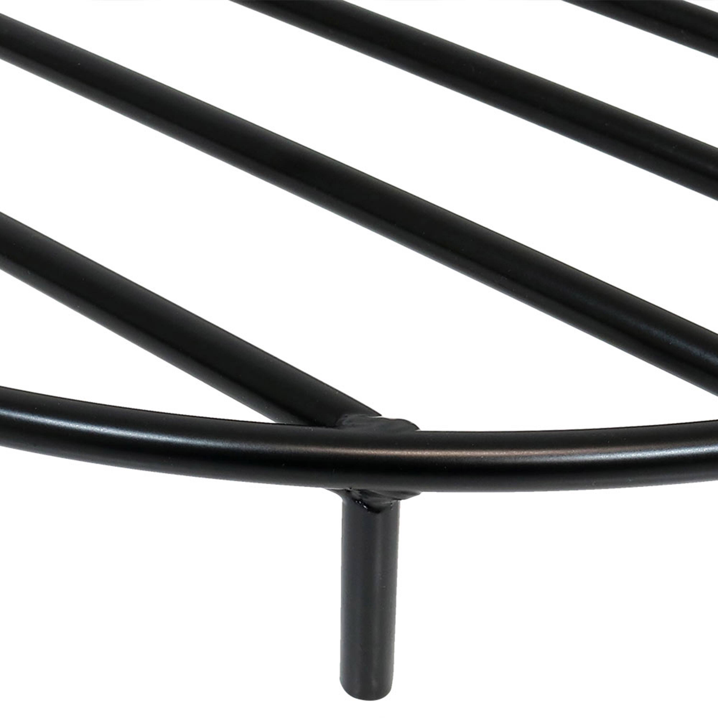 Alt View 5. Sunnydaze - 36 in Steel Round Outdoor Fire Pit Grate with Heat Resistance - Black.