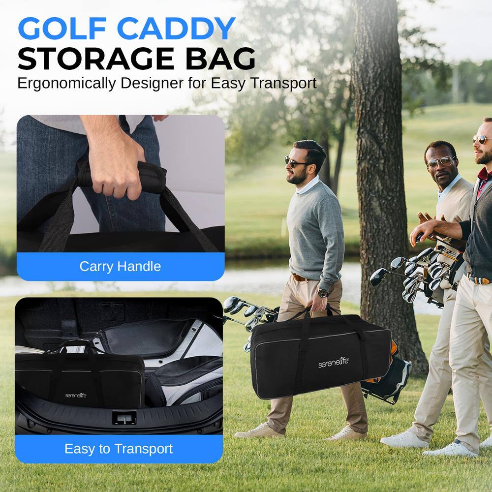 GOLF CADDY STORAGE BAG  
Ergonomically Designed for Easy Transport  

Carry Handle  

Easy to Transport