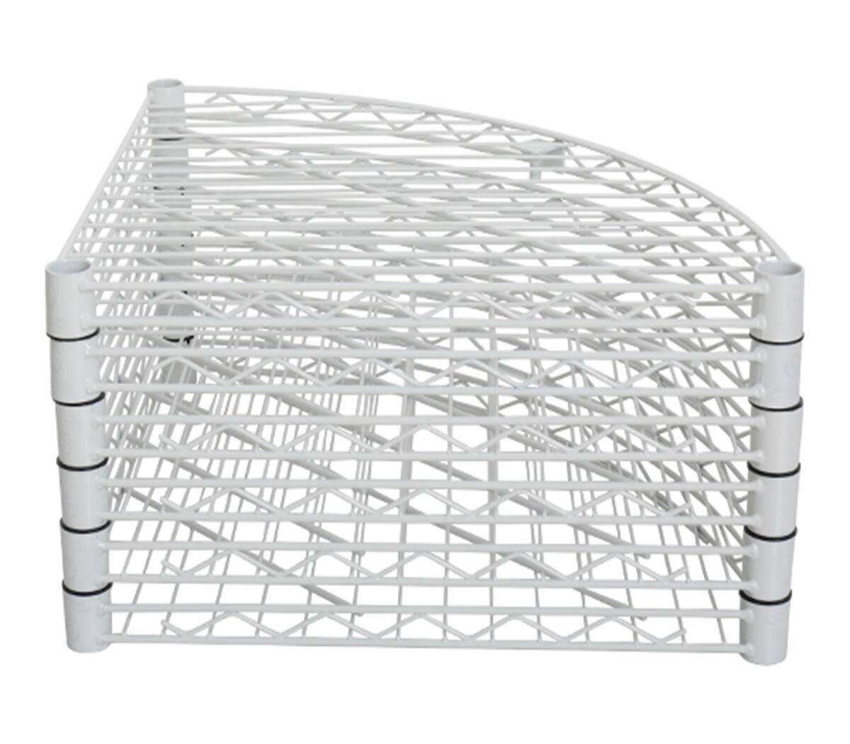 Alt View 2. COWLOWN - 6-Tier Corner Wire Shelving Rack Adjustable Heavy Duty Metal Storage Shelf White - White.