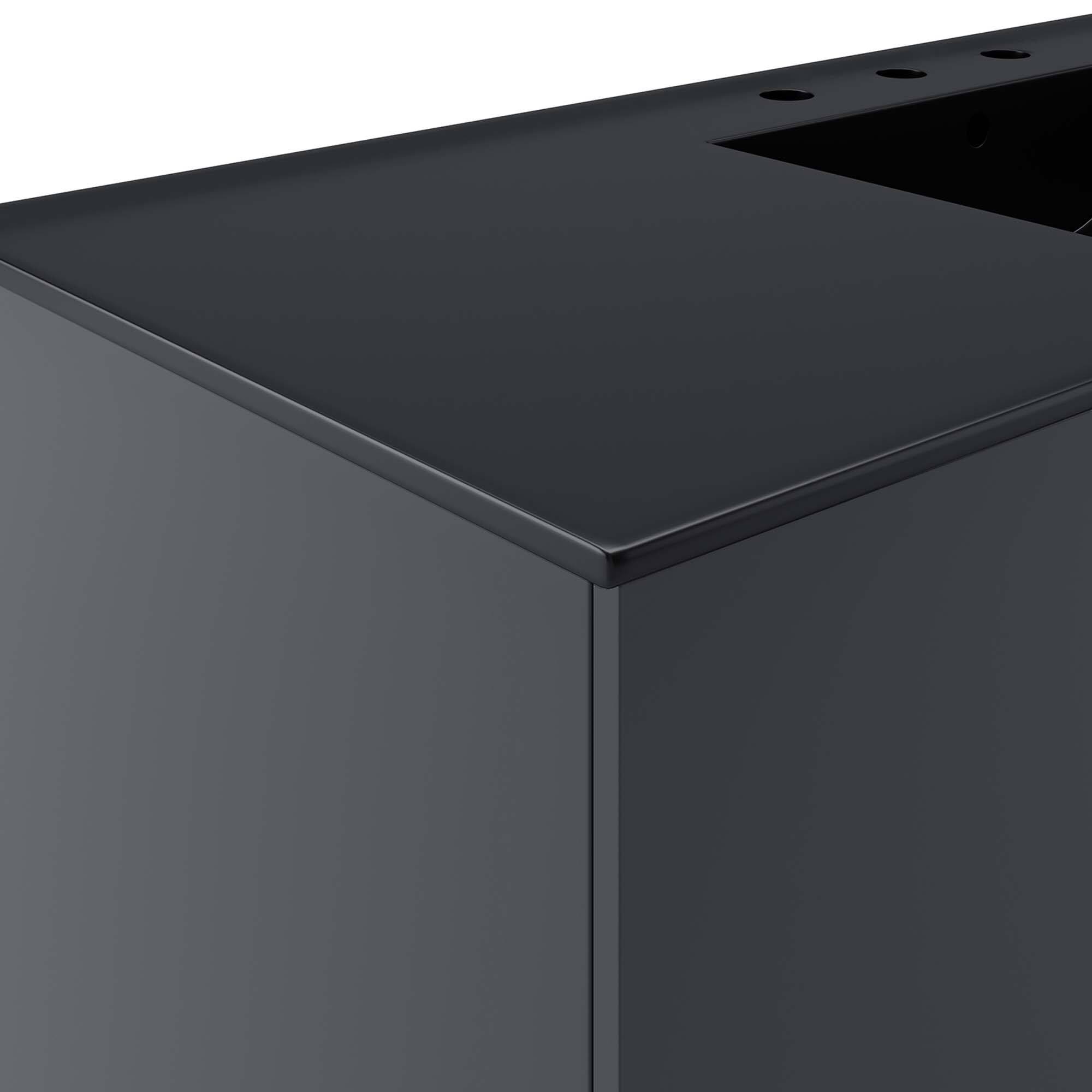 Alt View 5. Modway - Vitality Bathroom Vanity Basin Included by Modway - Gray Black.