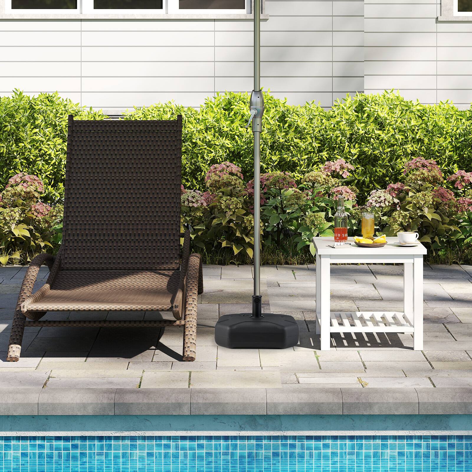 Alt View 8. Gymax - Gymax Fillable Patio Umbrella Base Outdoor Market Umbrella Stand w/ Handle for Yard - Black.