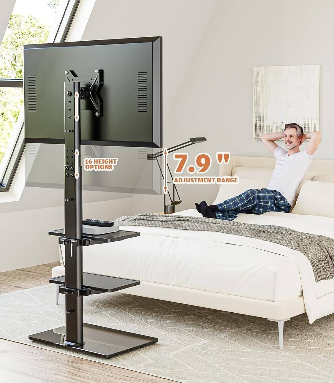 16 HEIGHT OPTIONS  
7.9" ADJUSTMENT RANGE