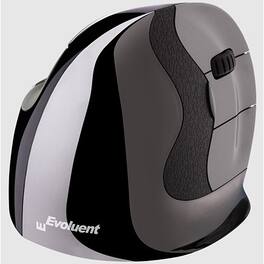 Evoluent - Vertical Ergonomic Mouse D Medium Wireless for PC - Wireless - Black