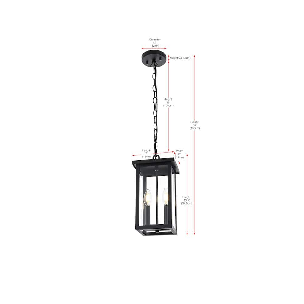 Elegant Lighting - Venango 7 inch Outdoor Pendant - Black price history on PriceWatchPro