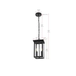 Elegant Lighting - Venango 7 inch Outdoor Pendant - Black