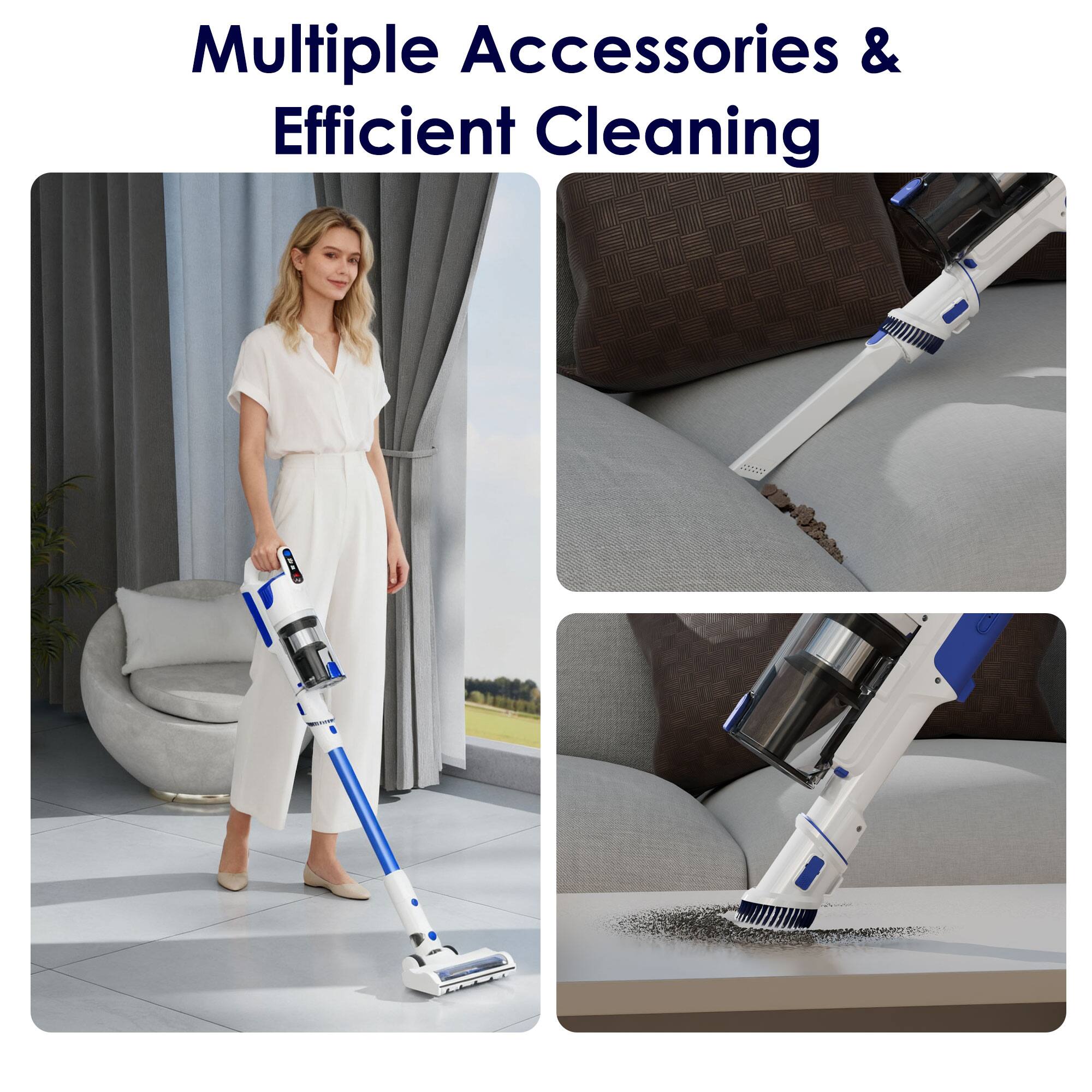Multiple Accessories & Efficient Cleaning