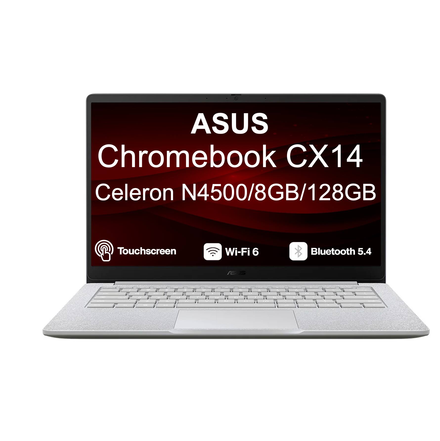 ASUS Chromebook CX14 Celeron N4500/8GB/128GB Touchscreen Wi-Fi 6 Bluetooth 5.4