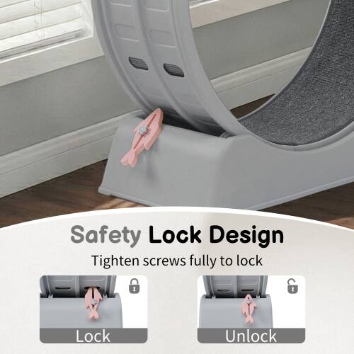 Safety Lock Design  
Tighten screws fully to lock 1 & 1  
Lock Unlock