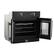 Alt View 3. Forno Appliances - Asti 30" 3.68 Cu. Ft. Electric True Convection Single Wall Oven with French Doors - Black.