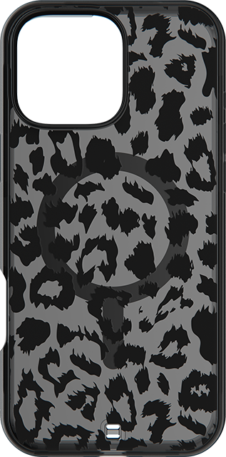 Front. BodyGuardz - BodyGuardz  Leopard Ace Pro with MagSafe Black/Gray Case - iPhone 16 Pro Max - Black/Gray.