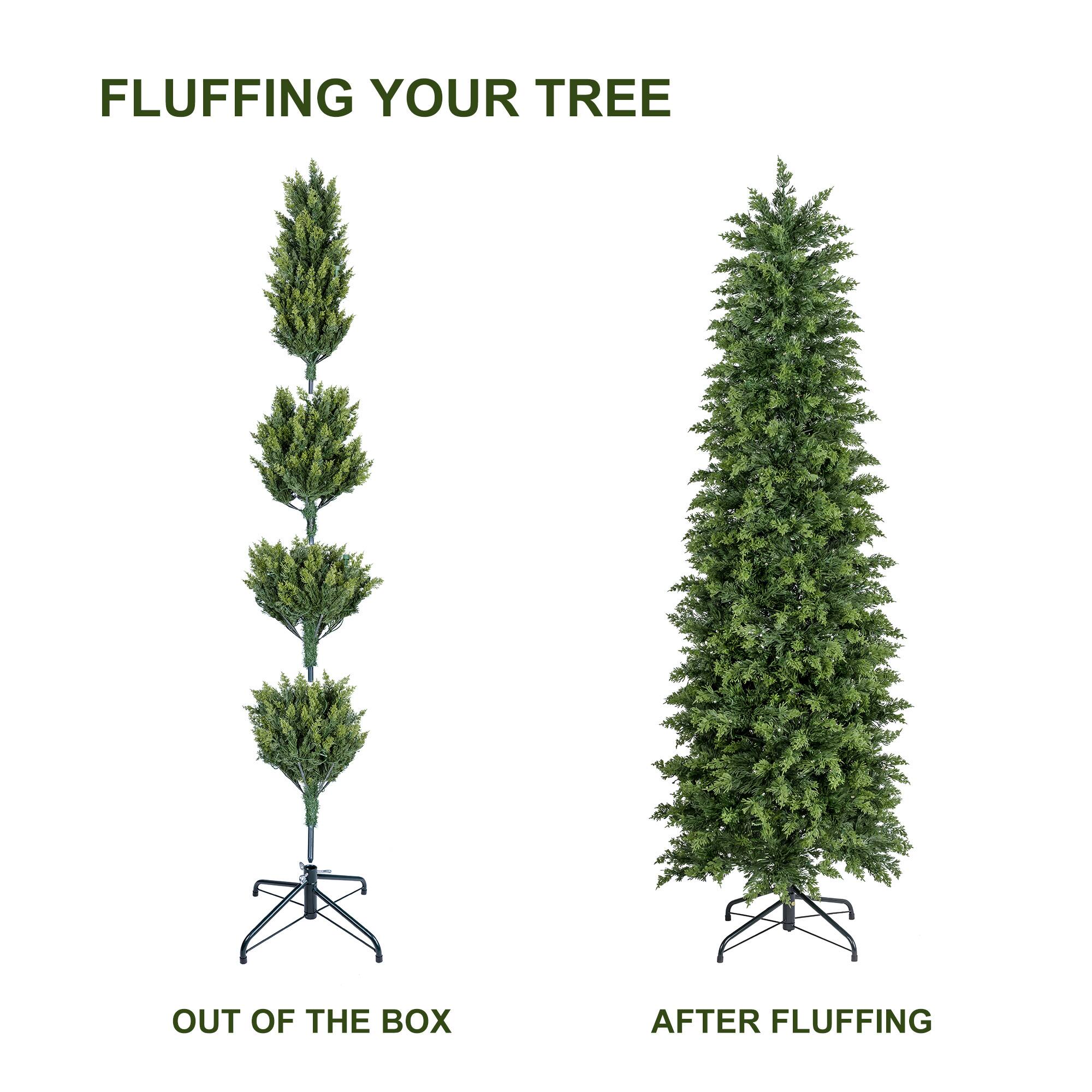 FLUFFING YOUR TREE

OUT OF THE BOX

AFTER FLUFFING