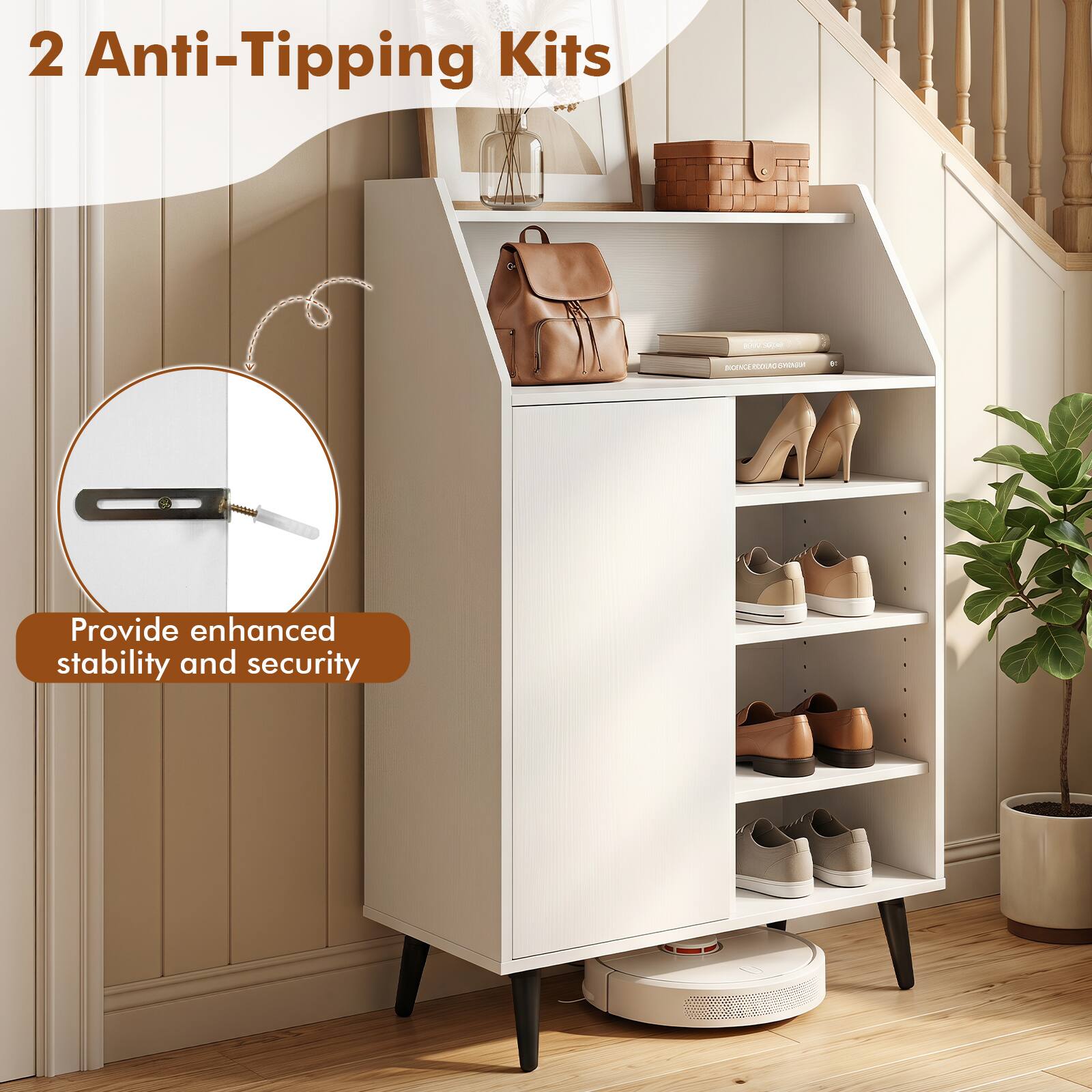 2 Anti-Tipping Kits - Provide enhanced stability and security