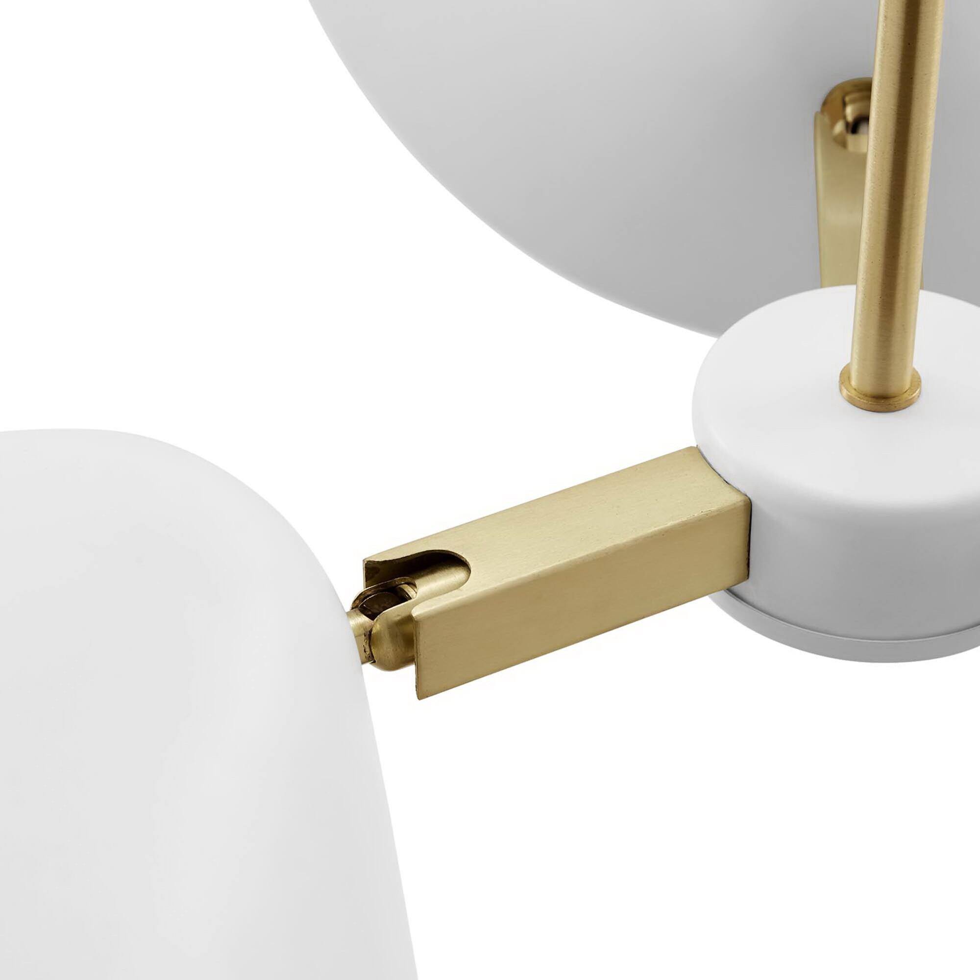 Alt View 5. Modway - Journey 3-Light 3" Arm Pendant by Modway - White.