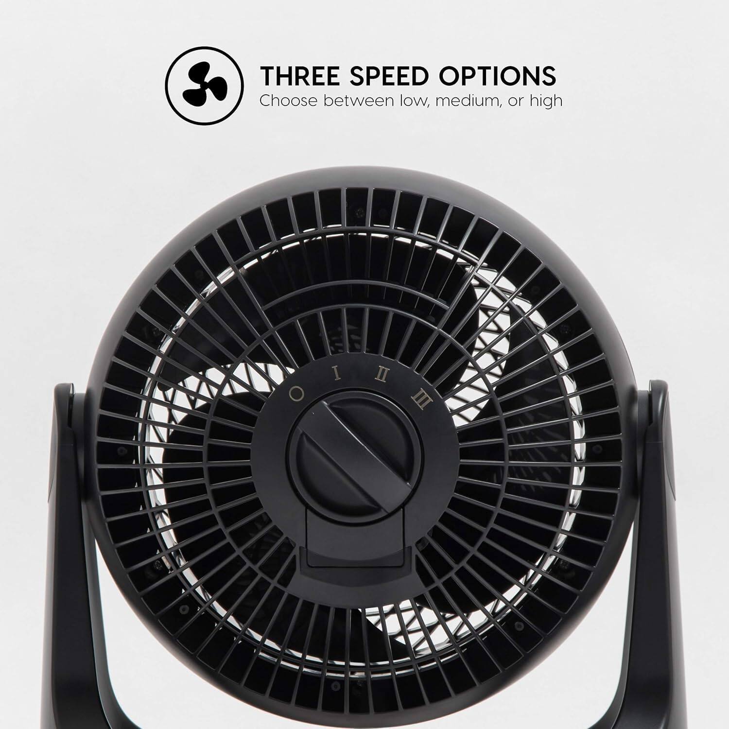 THREE SPEED OPTIONS  
Choose between low, medium, or high