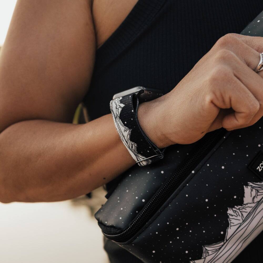 Alt View 3. ZOX - The Mountains Are Calling NFC Smartwatch Band, 38/40/41mm - Black.