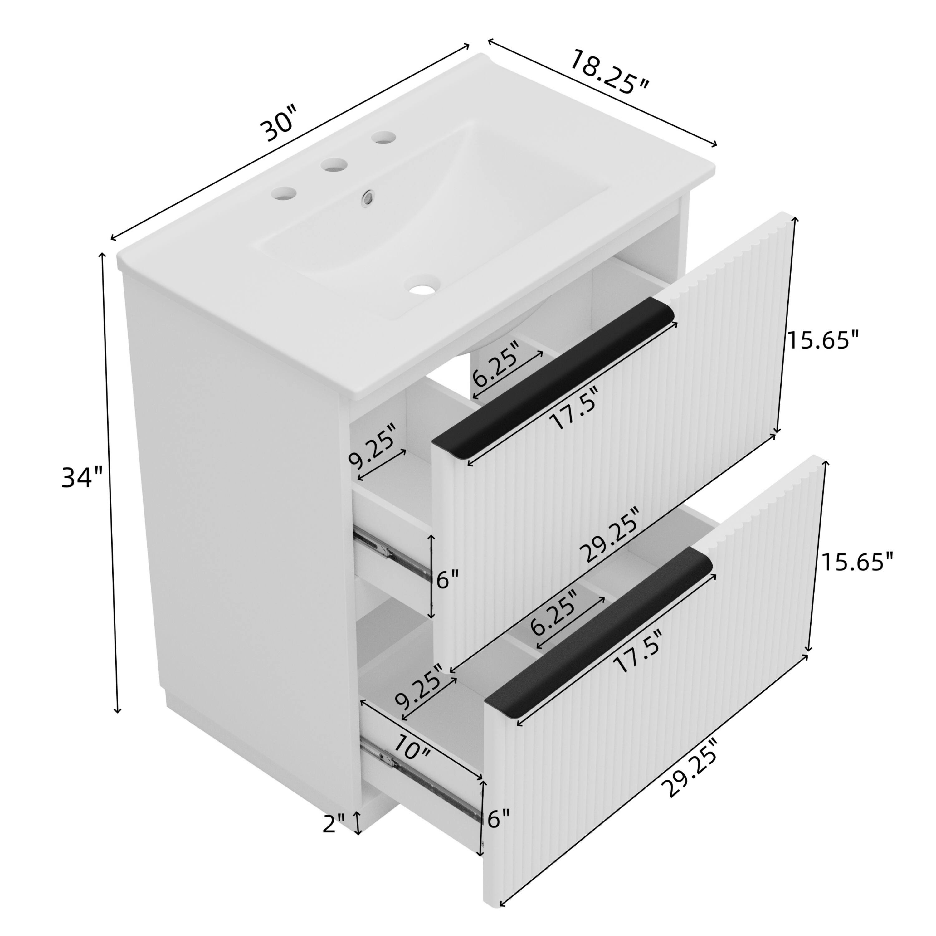 30" 18.25" 34" 6.25" 17.5" 9.25" 29.25" 6" 6.25" 17.5" 9.25" 10" 29.25" 2" 6" 15.65" 15.65"