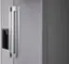 Left. LG - 26.6 Cu. Ft. Side-by-Side Smart Refrigerator with External Ice and Water - PrintProof Stainless Steel.