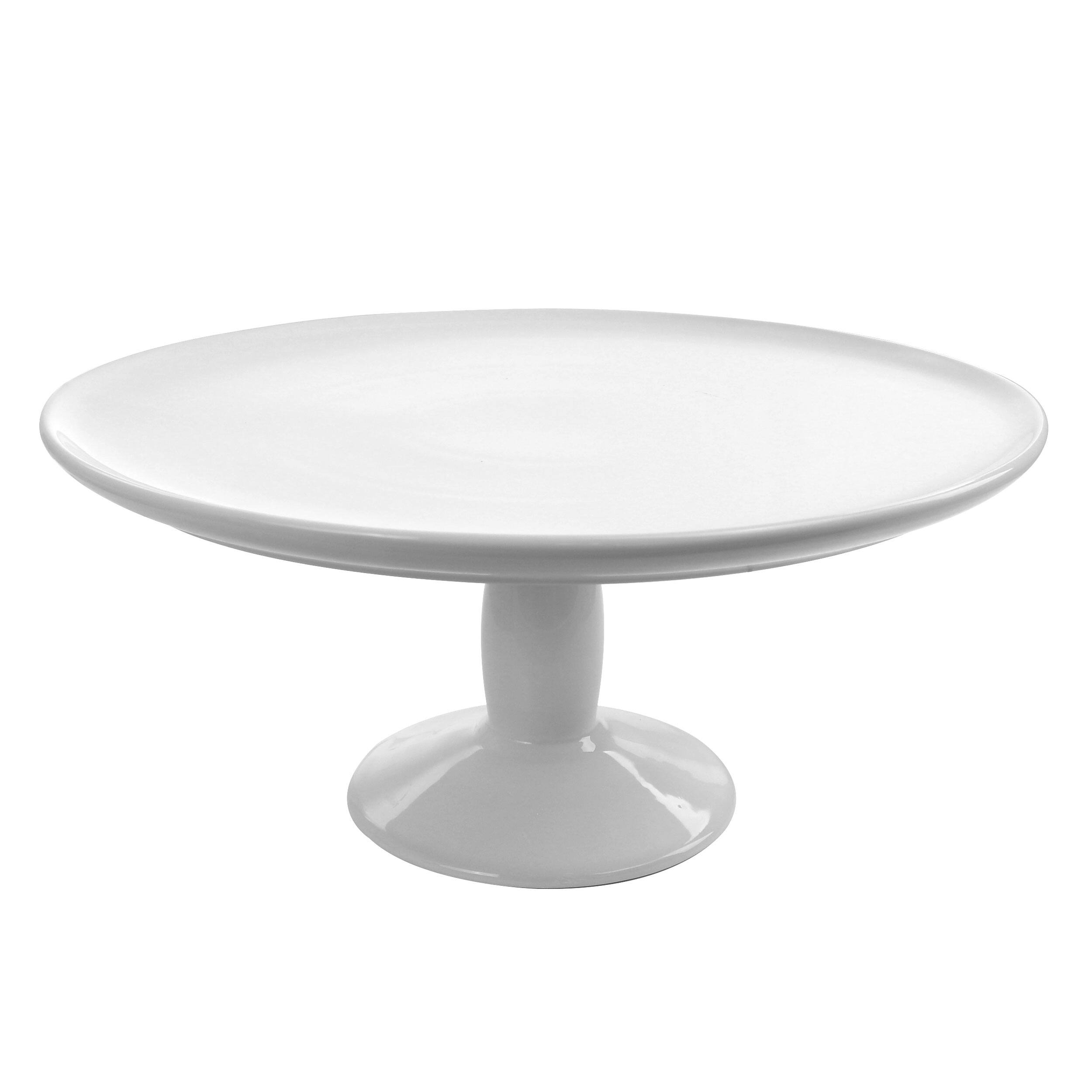 Front. Martha Stewart - Martha Stewart 12 Inch Fine Ceramic Cake Stand - Brown.