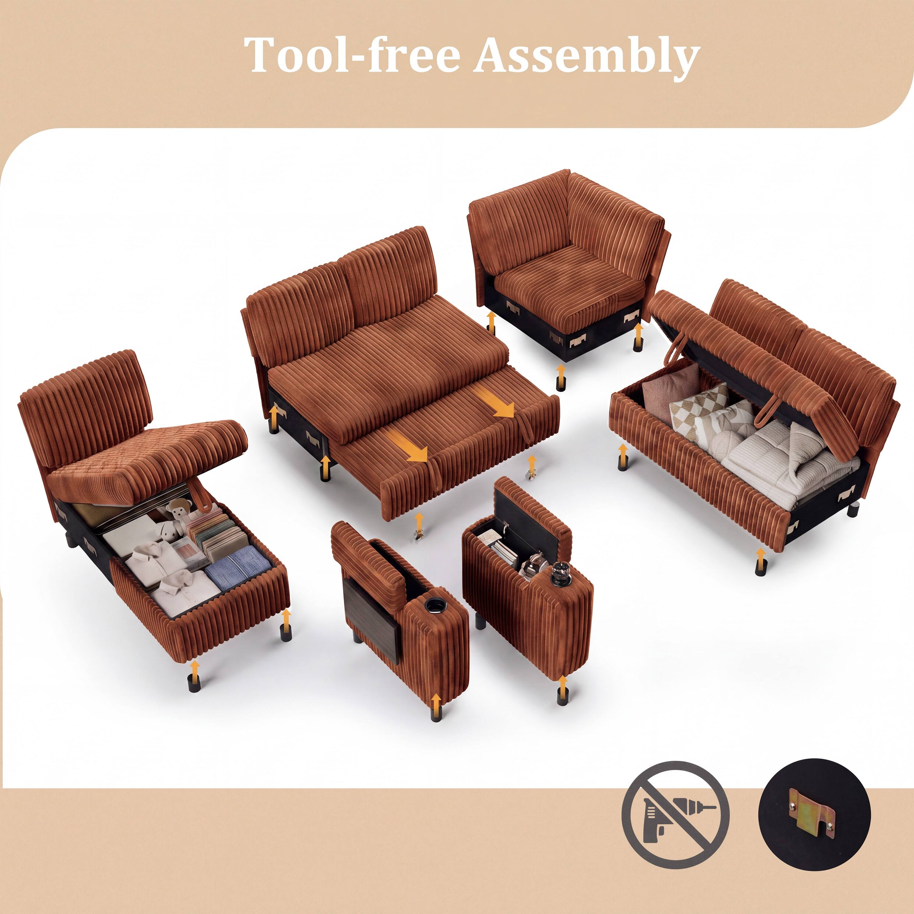 Tool-free Assembly