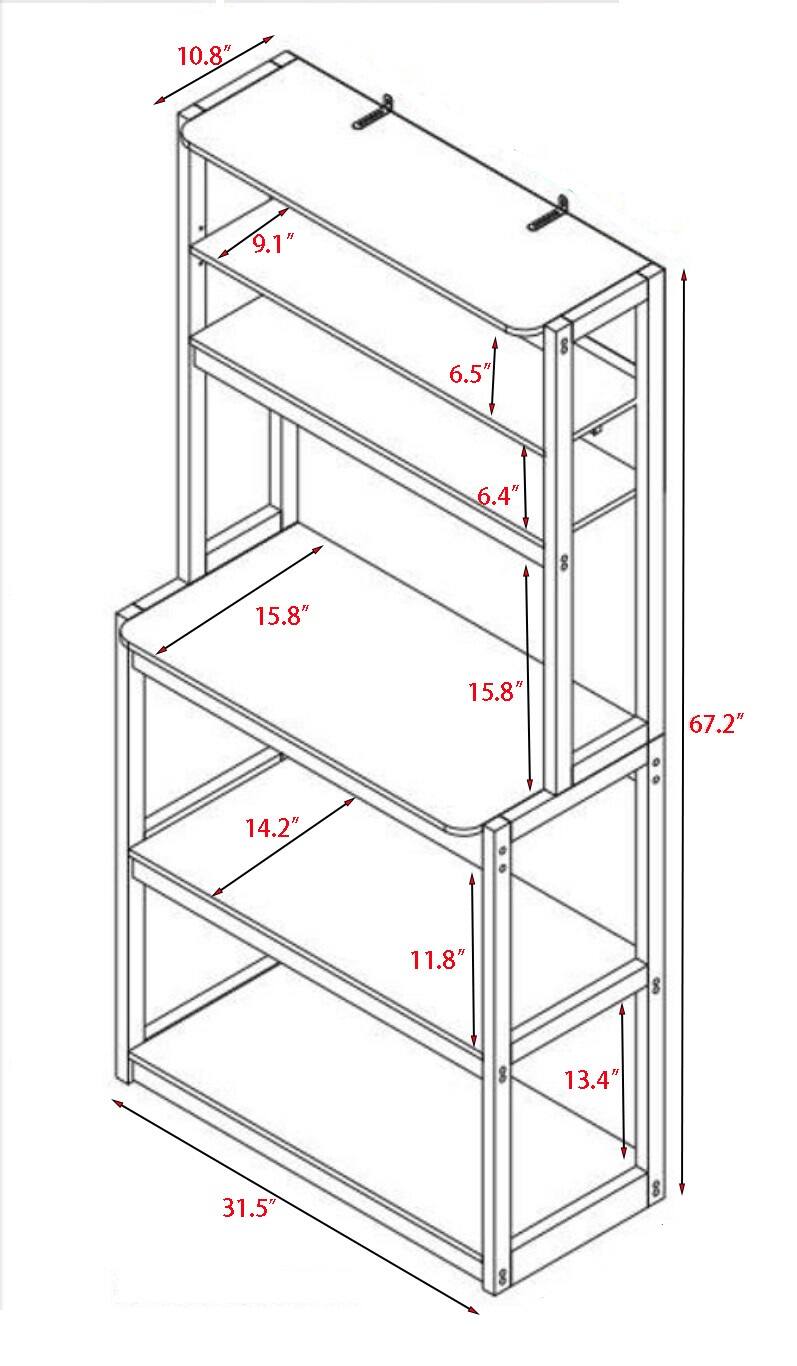 10.8"  
9.1"  
6.5"  
6.4"  
15.8"  
15.8"  
14.2"  
11.8"  
13.4"  
31.5"  
67.2"