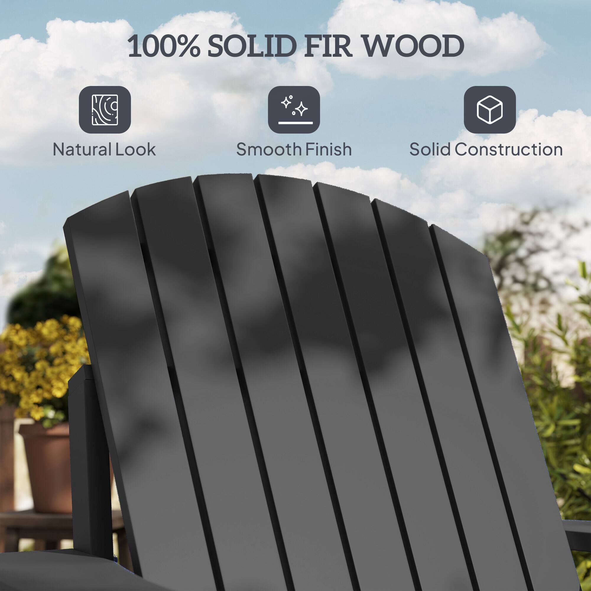 100% SOLID FIR WOOD

- Natural Look
- Smooth Finish
- Solid Construction