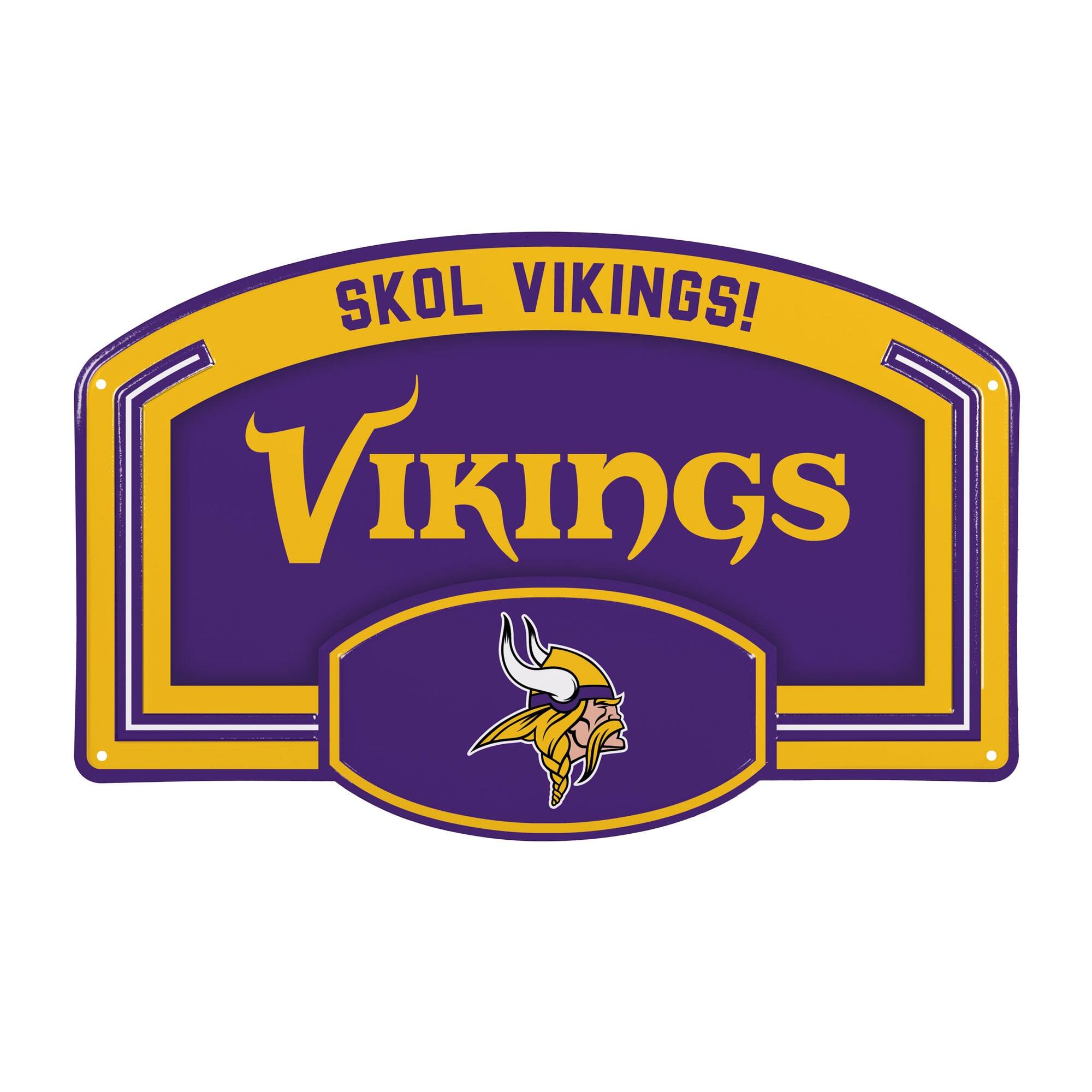 Minnesota Vikings 11" x 17" Embossed USA Steel Buckle Wall Sign