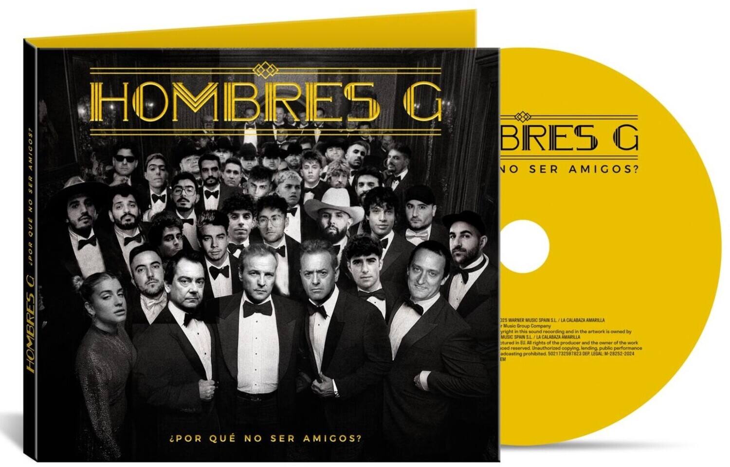 HOMBRES G  
¿POR QUÉ NO SER AMIGOS?

HOMBRES G  
¿POR QUÉ NO SER AMIGOS?

025 WARNER MUSIC SPAIN S.L / LA CALABAZA AMARILLA  
Music Group Company  
All rights of the producer and the owner of the work reserved. Unauthorized copying, lending, public performance and broadcasting prohibited.  
5021 732597823  
DER LEGAL: M-28252-2024