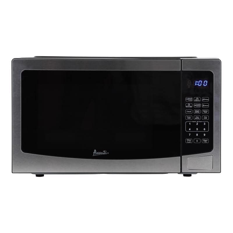 Avanti - 1.1 cu ft Black/Silver Microwave 1000 W - Black | Silver