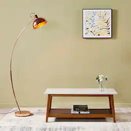 Teamson Home - Kingston Coffee Table with Storage and Marble-Look Top, Marble/Walnut - Brown